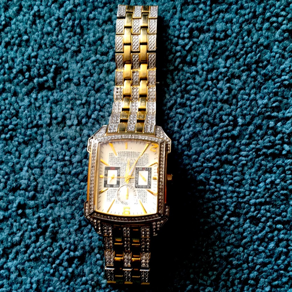 Bulova men’s Swarovski crystal stainless steel watch
